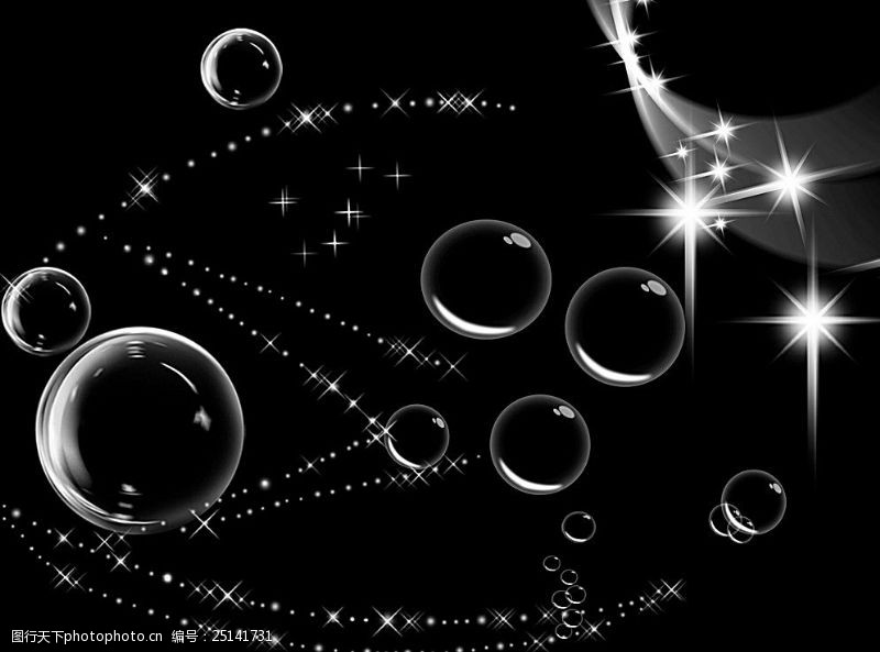 梦幻光圈气泡圆圈星光图片