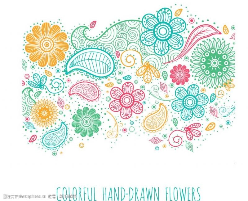 花卉布纹手绘花卉图片