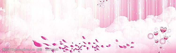 装修店铺浪漫背景粉色玫瑰背景素材