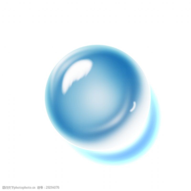 蓝色水球透明素材