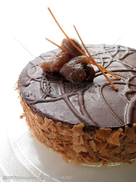甜品点心美味的巧克力蛋糕