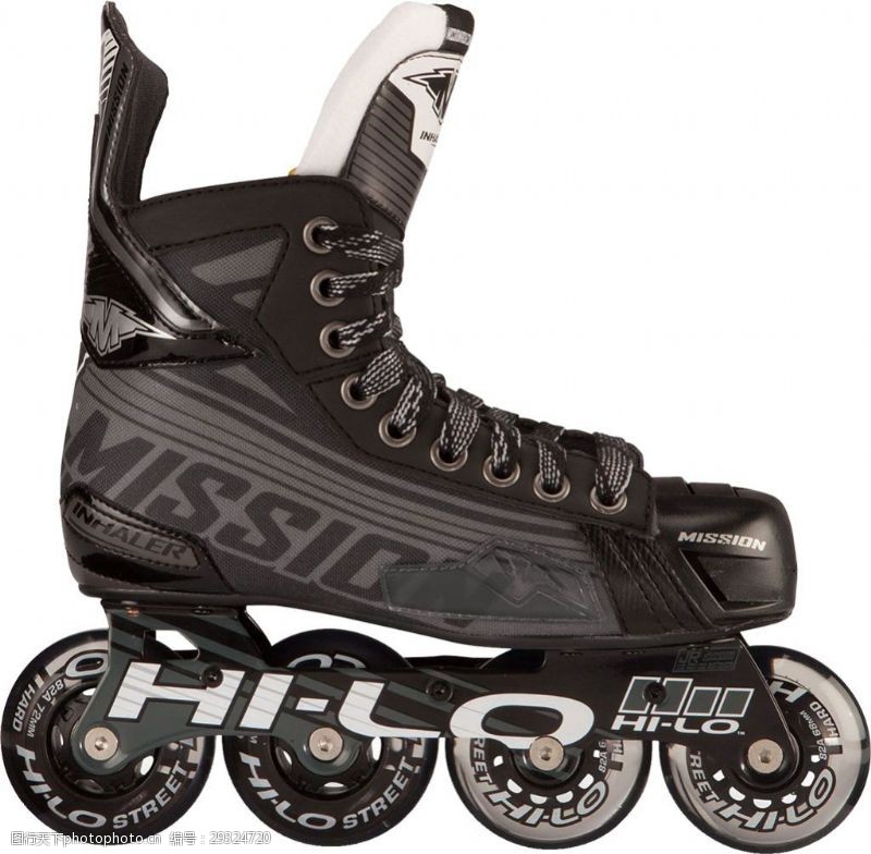 滑冰鞋黑色四轮溜冰鞋免抠png透明素材