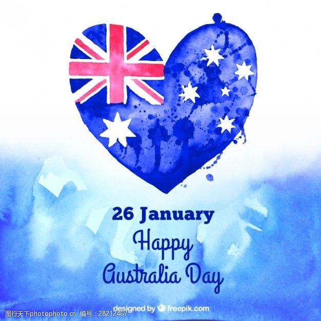 澳大利亚国旗澳大利亚天之手画心