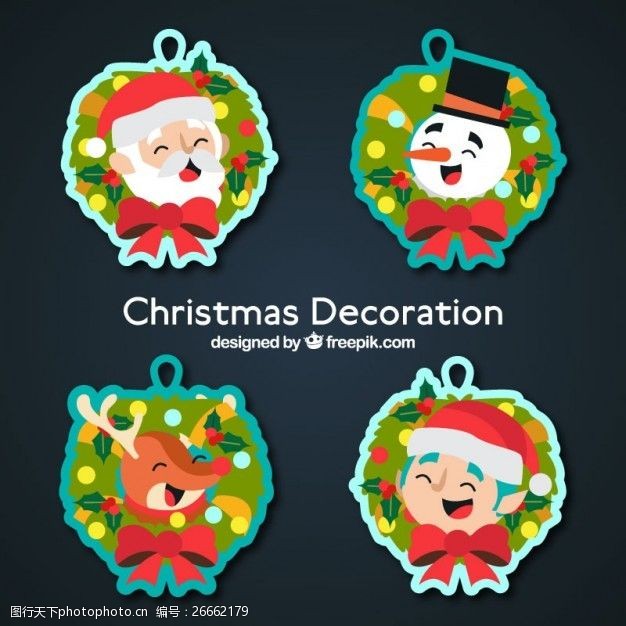 圣诞老人克劳斯可爱的圣诞stikers