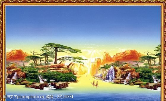 篇山水风景中堂画国画0141