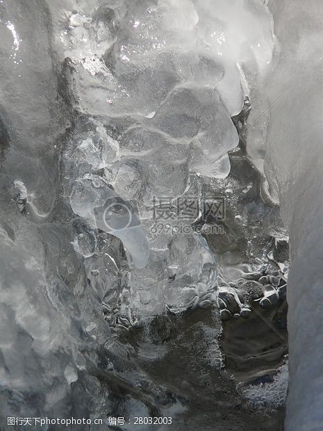 冰冻冬季冻结的冰柱