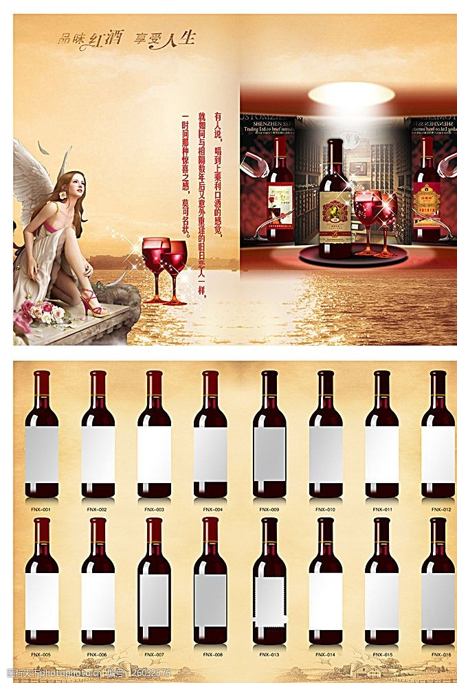 葡萄酒dm单葡萄酒彩页图片
