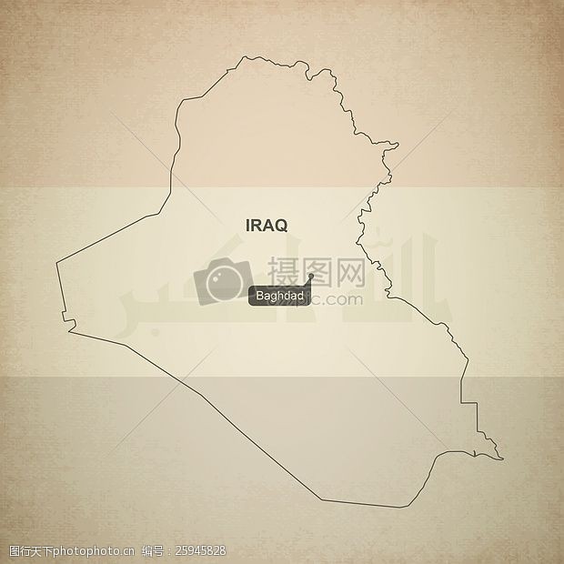 伊拉克国旗地图上的国家