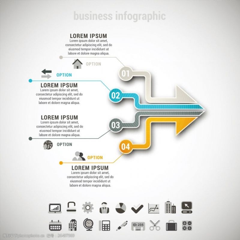 创意信息图表商务金融