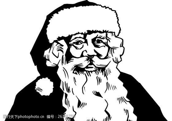 矢量人物老头圣诞老人头像卡通头像矢量素材EPS格式0024