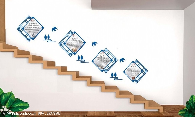 楼梯形状四大发明楼梯文化展板