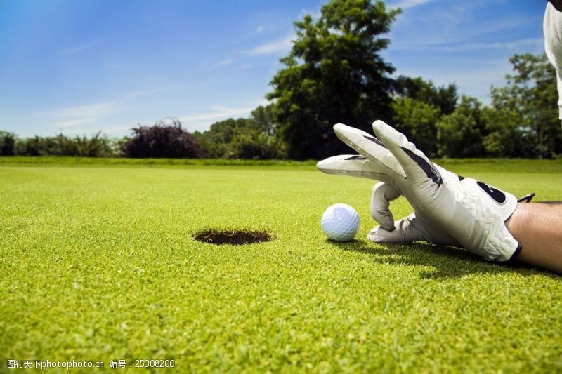 贵族运动高尔夫球与球洞