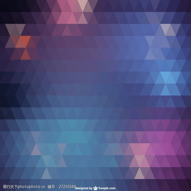 蓝色和紫色色调的三角形