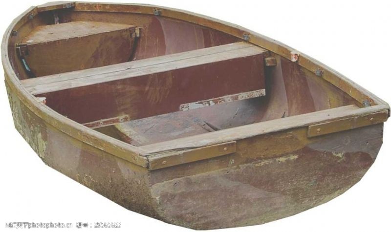 船桨残旧无桨小木船PNG元素