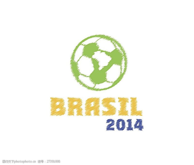 世界杯主题矢量创意简洁巴西世界杯海报