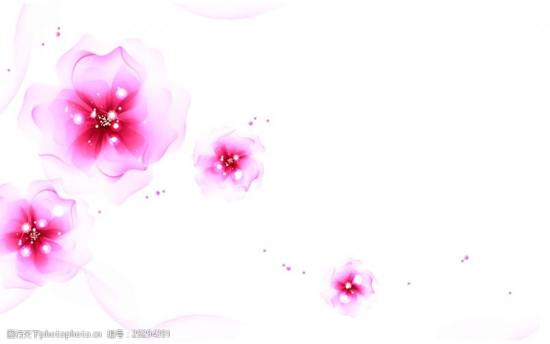 抠图专用淡粉色花卉卡通透明素材
