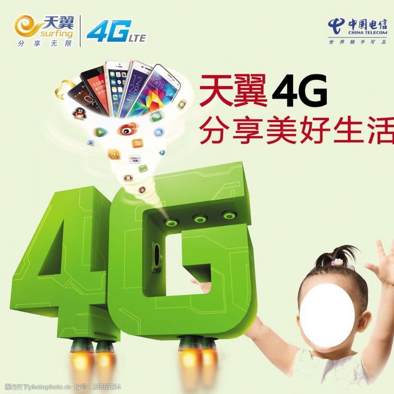 lte中国电信4G图片