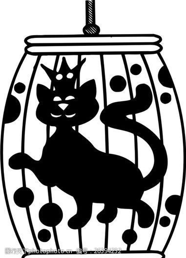 黑猫常见动物矢量素材EPS格式0006