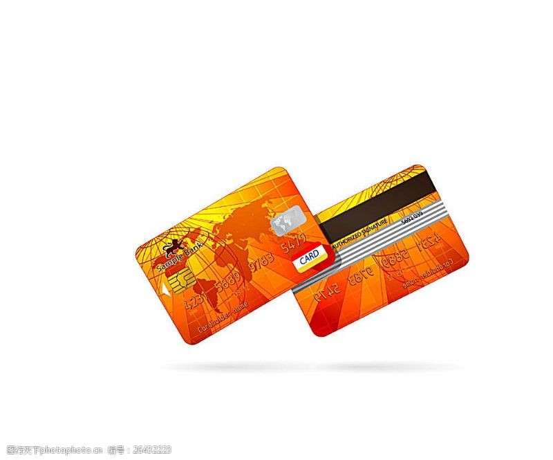 白银名片矢量素材信用卡设计