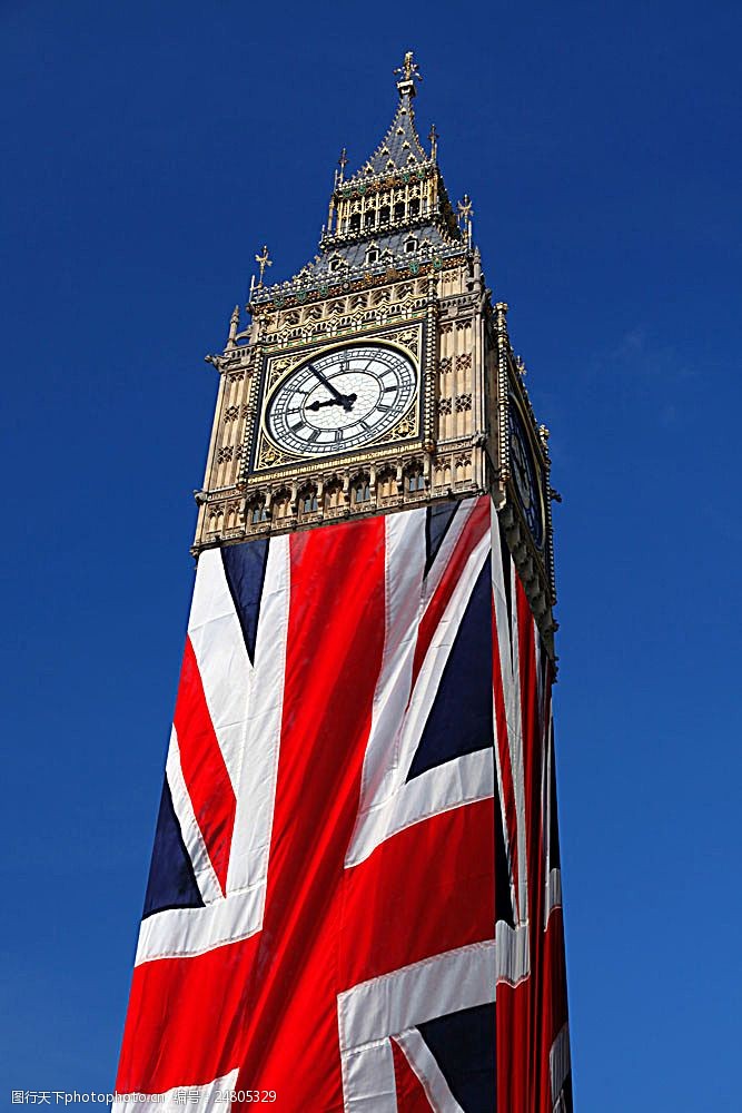 美国城市英国国旗大本钟