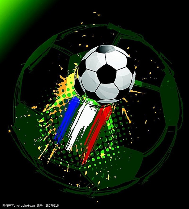 巴西世界杯足球与涂鸦背景