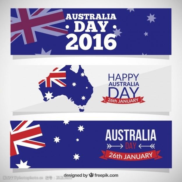 澳大利亚国旗澳大利亚日快乐的横幅包