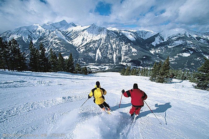 滑雪活动摄影高山滑雪运动员摄影高清图片