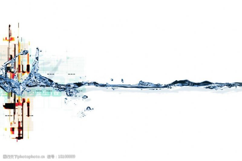 传媒海报科技数字线条抽象背景水图片