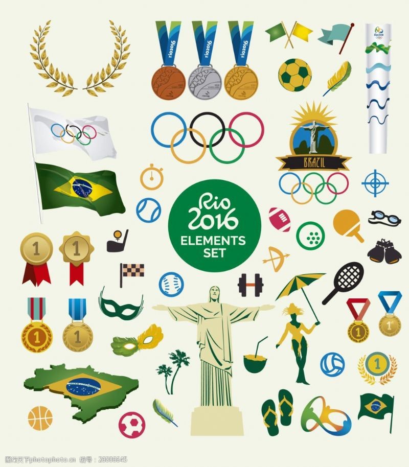 奥运奖牌rio2016奥运元素