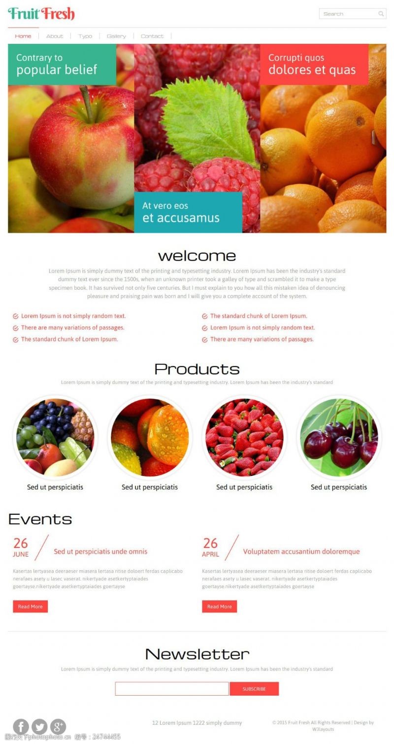 公司网站水果农业贸易公司响应式网站模板