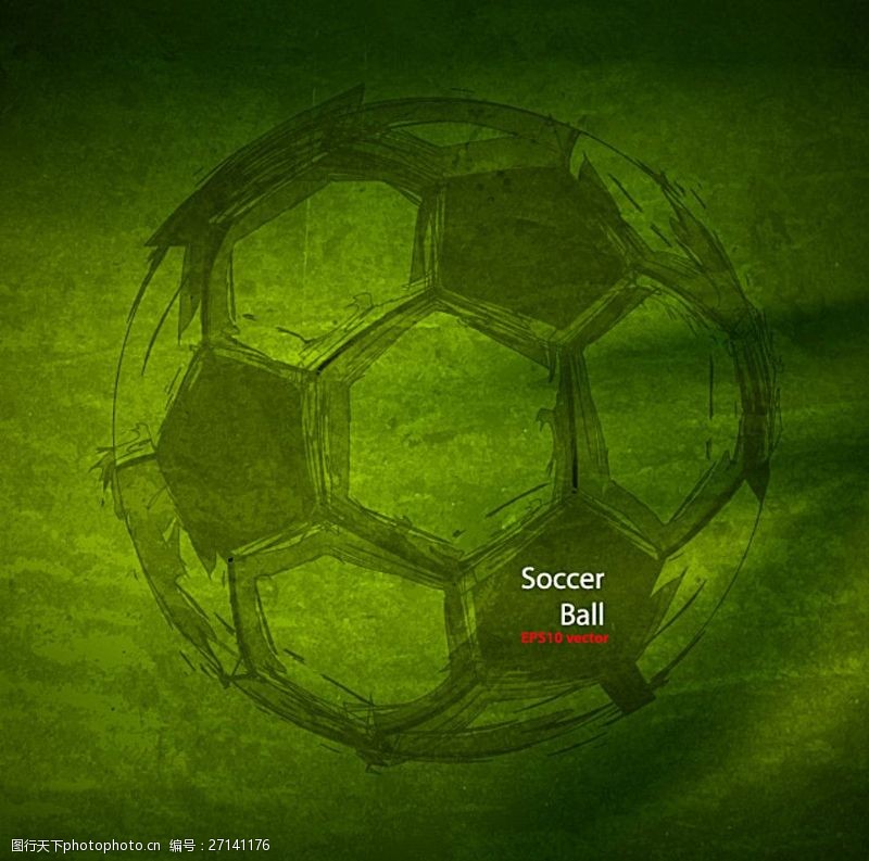 体育赛事创意足球海报设计矢量素材图片