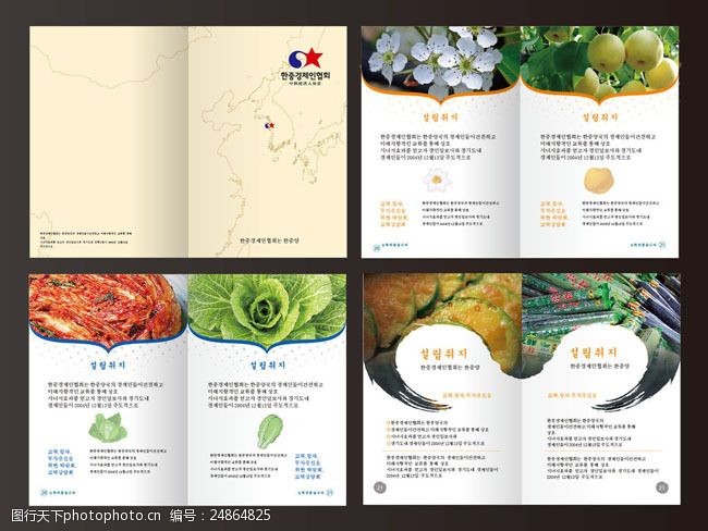 韩国菜矢量素材韩国美食画册矢量素材