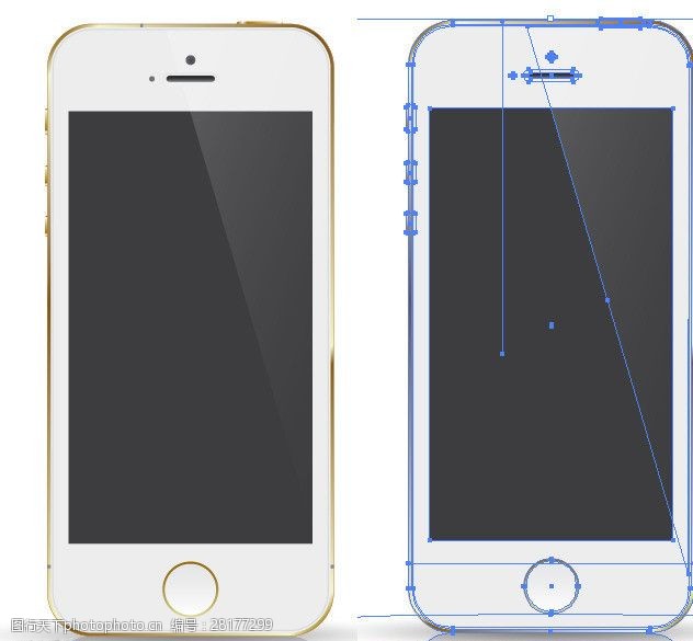 iphone5s苹果5SAI矢量图图片