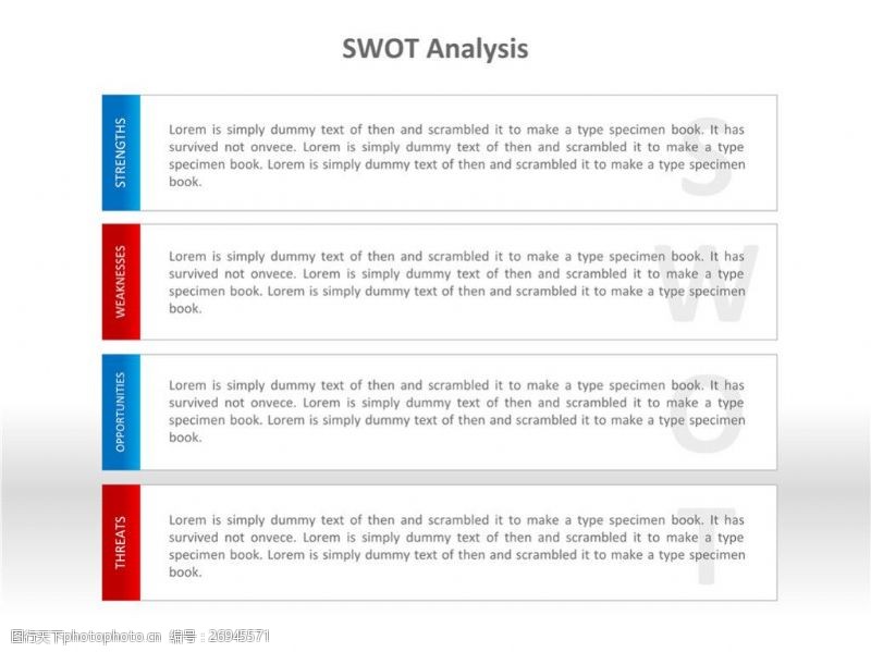 模版下载SWOT分析法PPT图表2