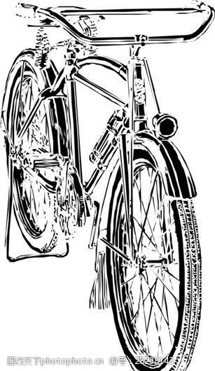国画0045自行车矢量素材EPS格式0045