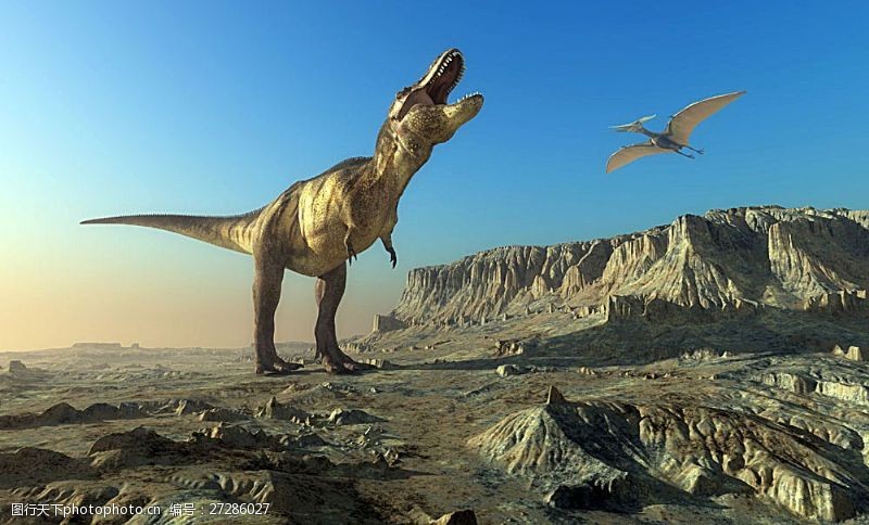 侏罗纪公园霸王龙和翼龙