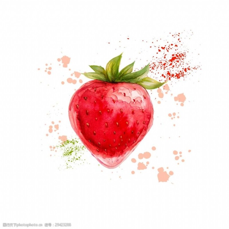 逸果新鲜水果草莓元素