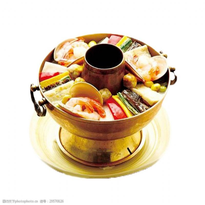 铜锅新鲜蔬菜火锅产品食物