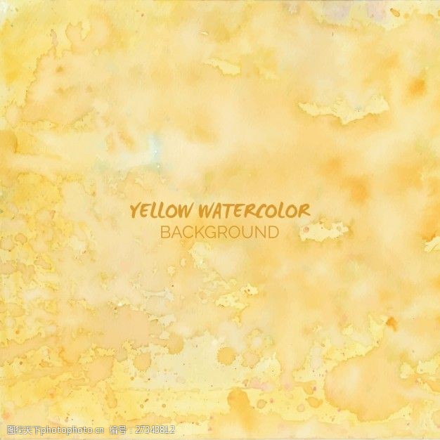 污点黄色的水彩背景