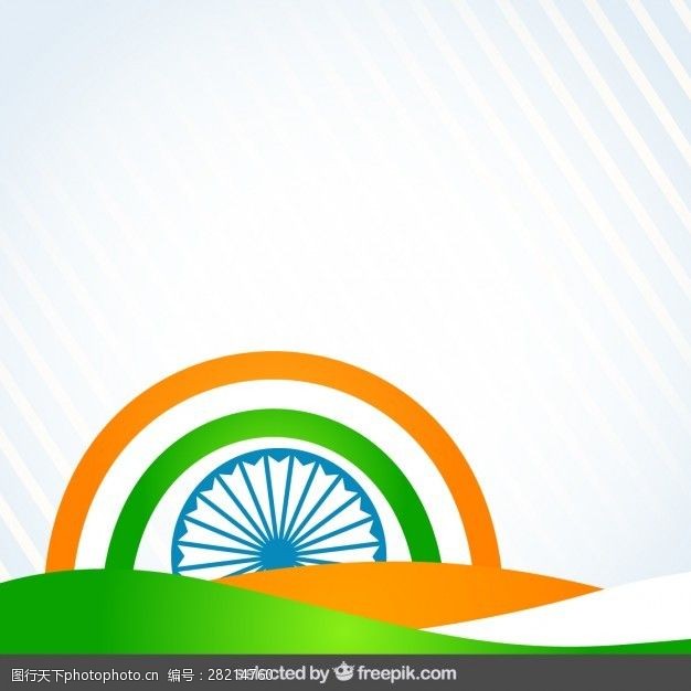 纪念日印度国旗色背景