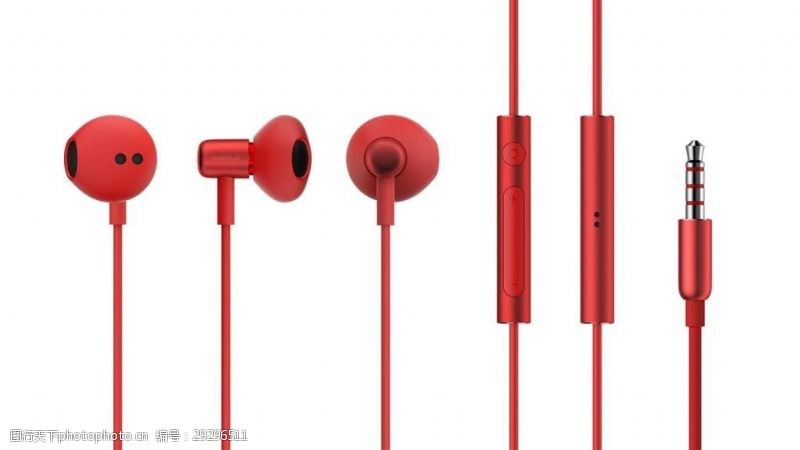 红色耳机线产品设计