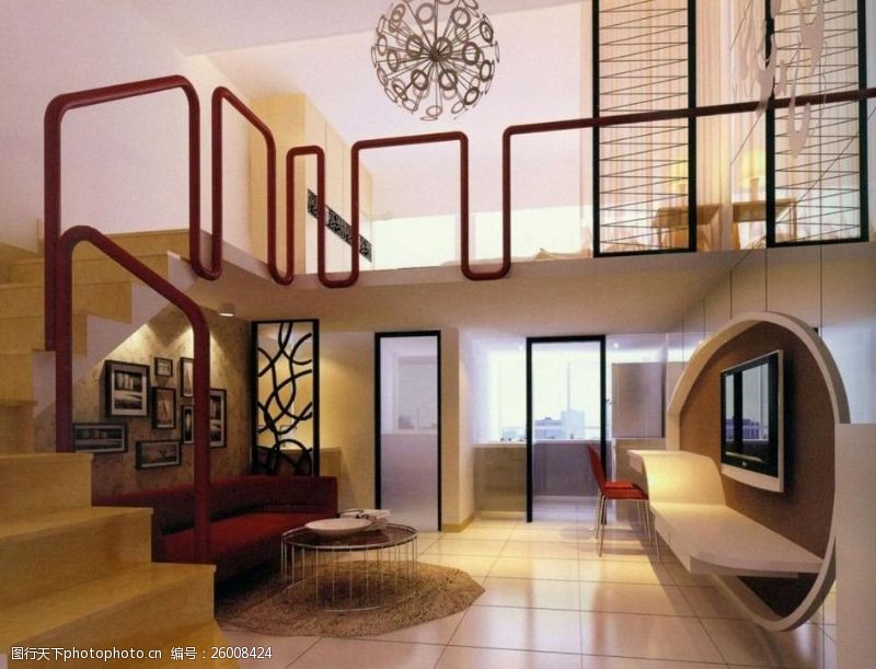 家具模型玄关楼梯模型