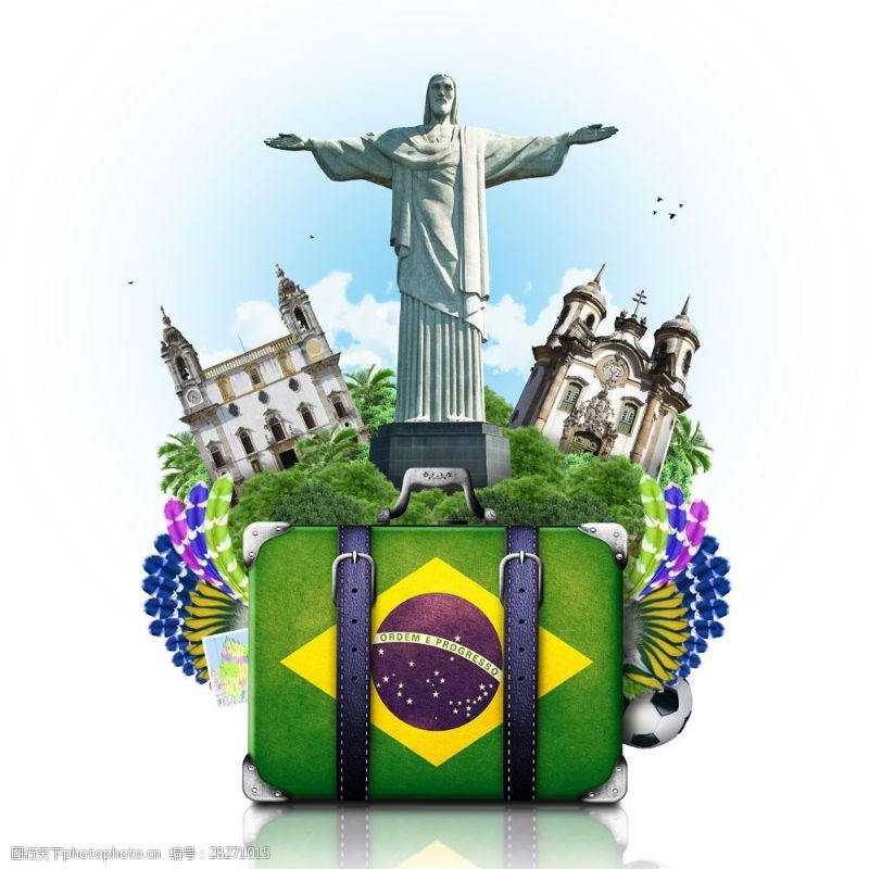 巴西世界杯旅行箱后的旅游景区