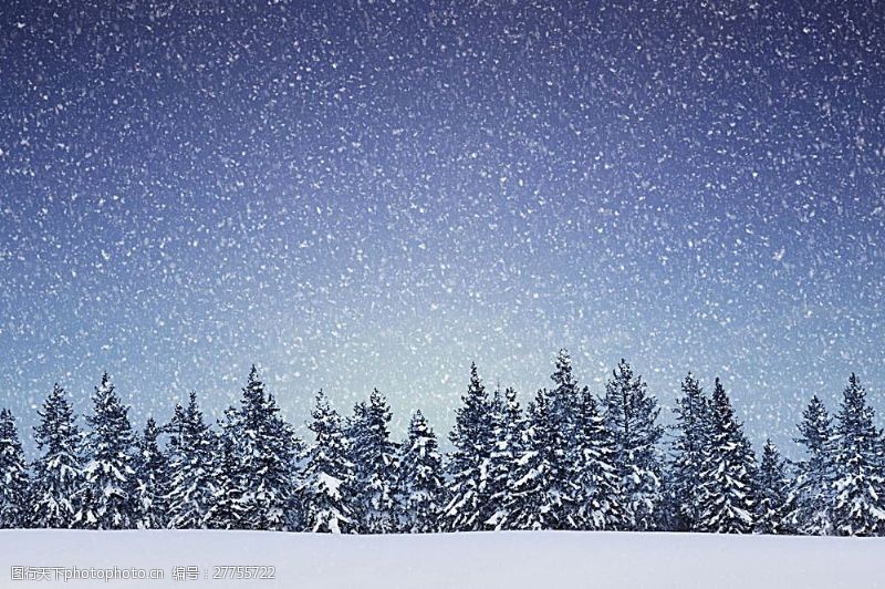 圣诞节风景雪景背景素材