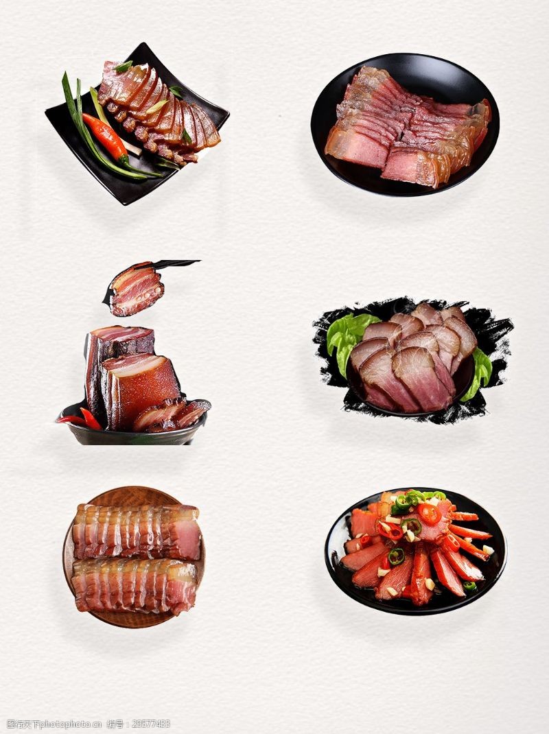 中国传统节日庆祝美食腊味食品装饰图案