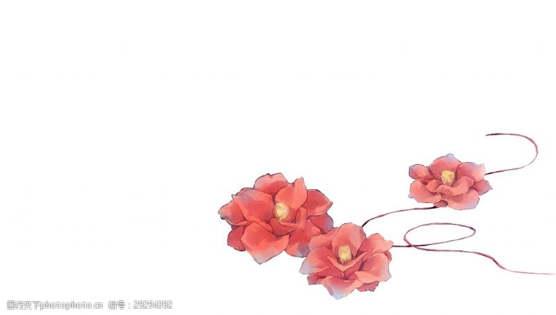抠图专用粉红色花卉挂饰卡通透明素材