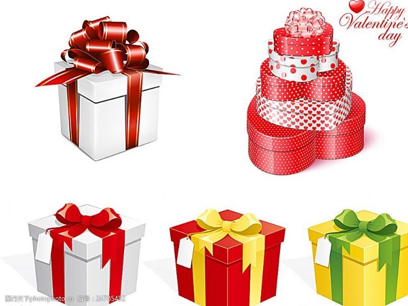 节日礼品情人节矢量礼物盒子图片