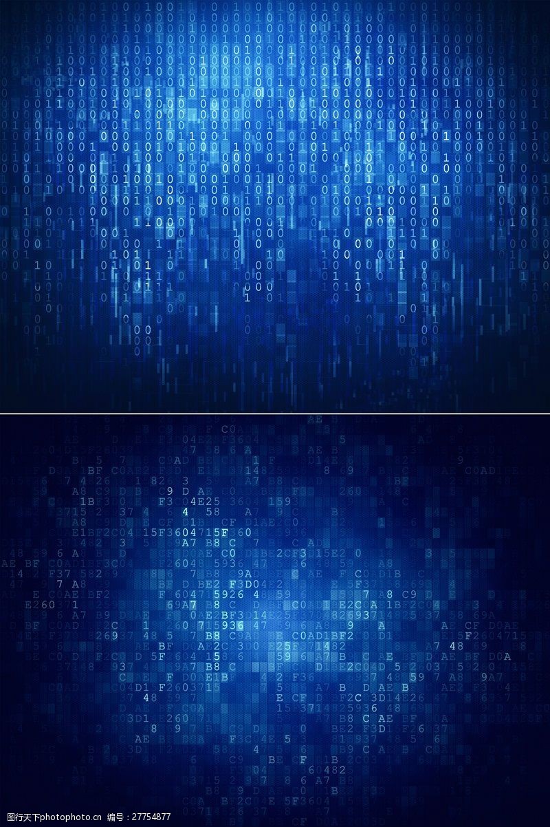 二进制背景蓝色科技背景高清图片