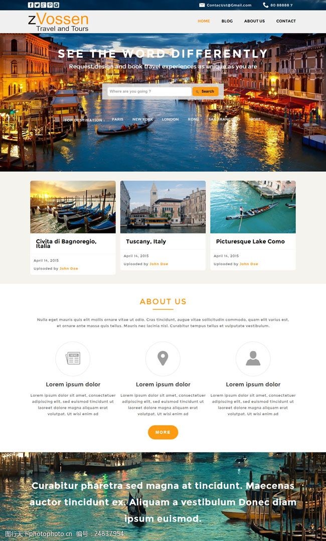 公司网站旅游公司宽屏网站模板