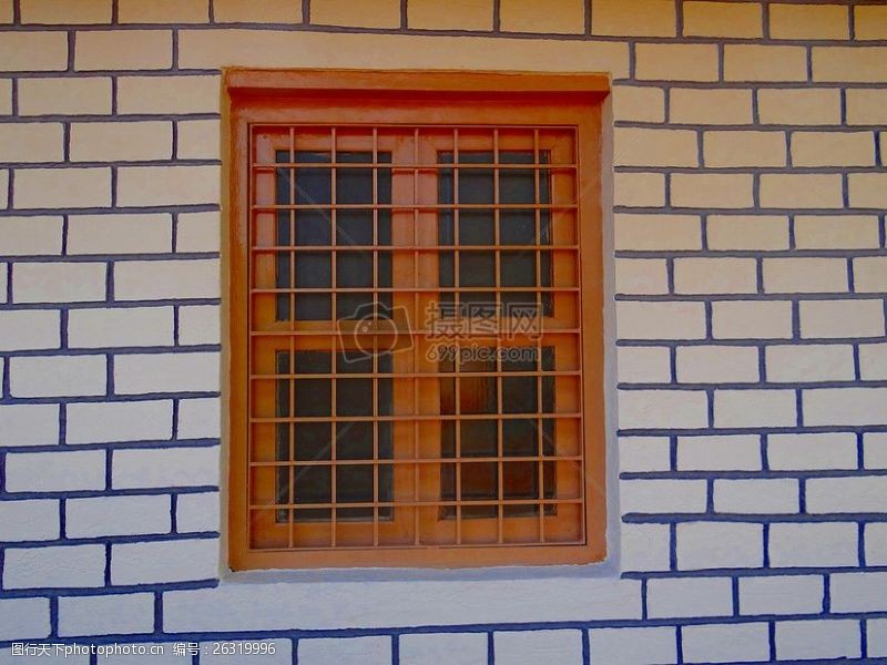 窗户图案墙壁上古老的窗户